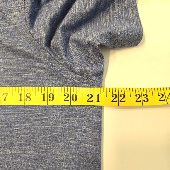 J.Crew Performance Polo Shirt Mid Blue L Polyester Elastane Stretch Comfort - Picture 4 of 9